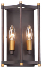 Maxim 13599OIAB Two Light Wall Sconce Wellington Bronze Brass