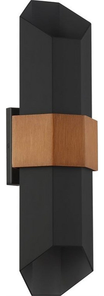 Chasm LED Outdoor Lantern, Matte Black