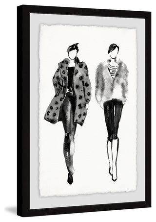 "Fur Duo" Framed Painting Print, 16"x24"
