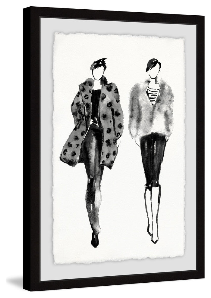 "Fur Duo" Framed Painting Print, 16"x24"