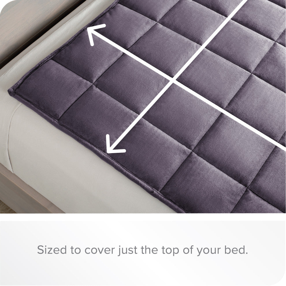 Weighted Blanket, Minky Fleece Eggplant, 60"x80", 17lb