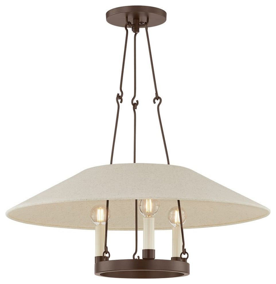 Troy Lighting F1625 Archive 3 Light 25"W Chandelier - Bronze