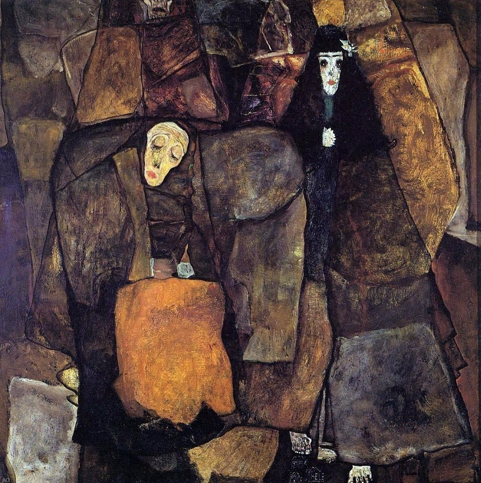 Egon Schiele Procession - 20" x 20" Premium Canvas Print