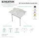 Kingston Brass LMS3622M8SQ6ST 36" Carrara Marble Console Sink, Legs