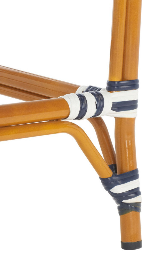 Safavieh California Counter Stool W Arm, White / Navy