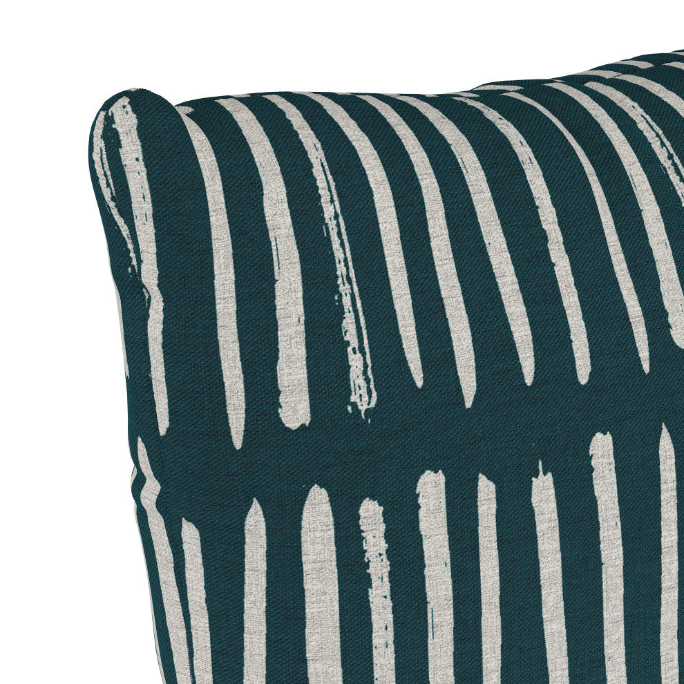 18" Decorative Pillow, Polyester Insert, Dash Turquoise