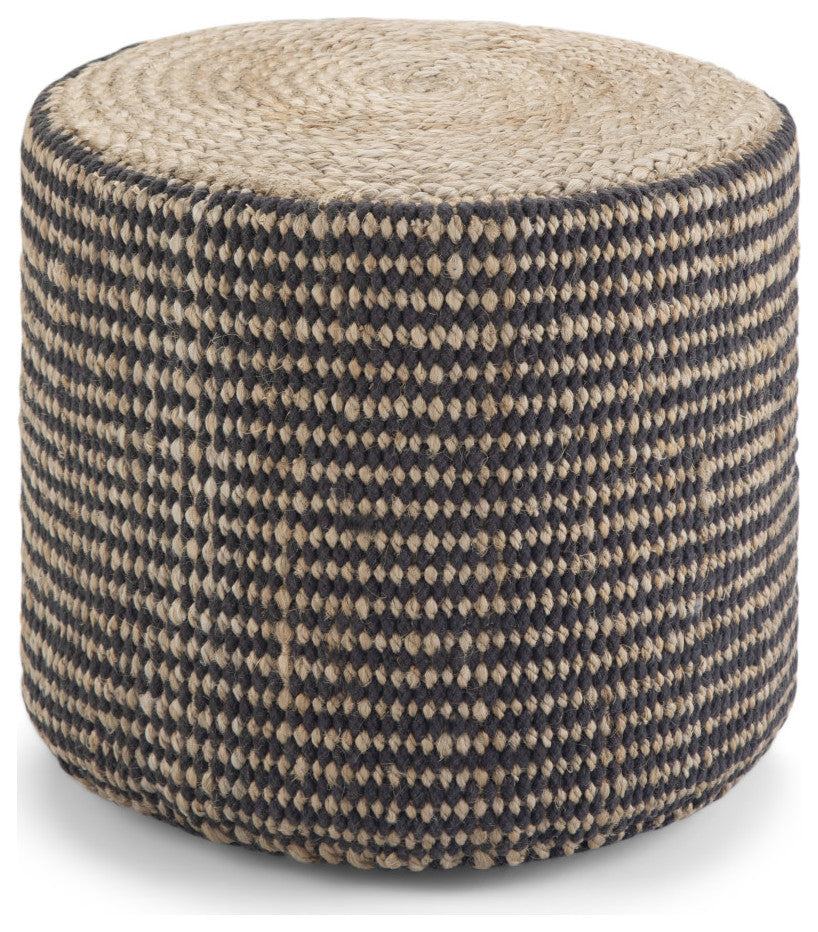 Larissa Round Braided Pouf