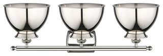 Adirondack 3-Light 28" Bath Vanity Light, Polished Nickel Shade