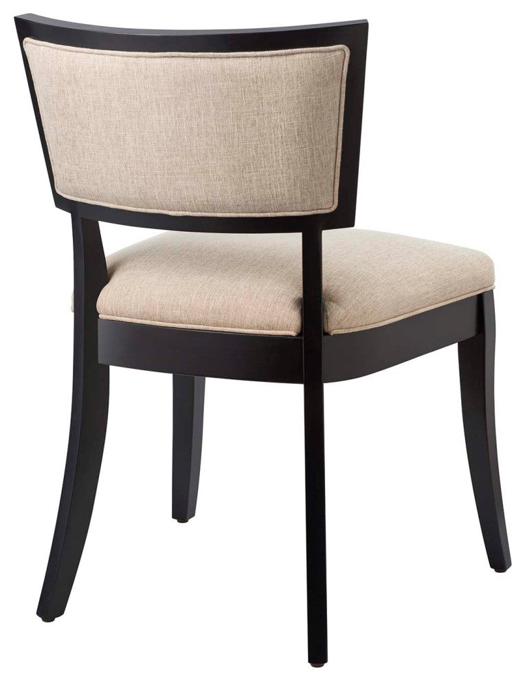 Pristine Upholstered Fabric Dining Chairs, Set of 2, Beige