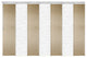 Calisto-Raisa 7-Panel Track Extendable Vertical Blinds 110-153"x94", White Track