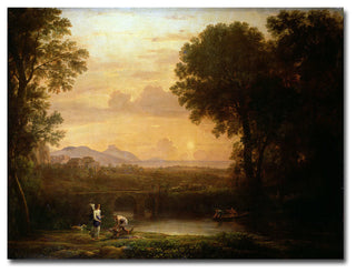 'Landscape at Dusk' Canvas Art by Claude Lorrain