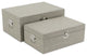 2-Piece Linen Box Set With Metal Studs