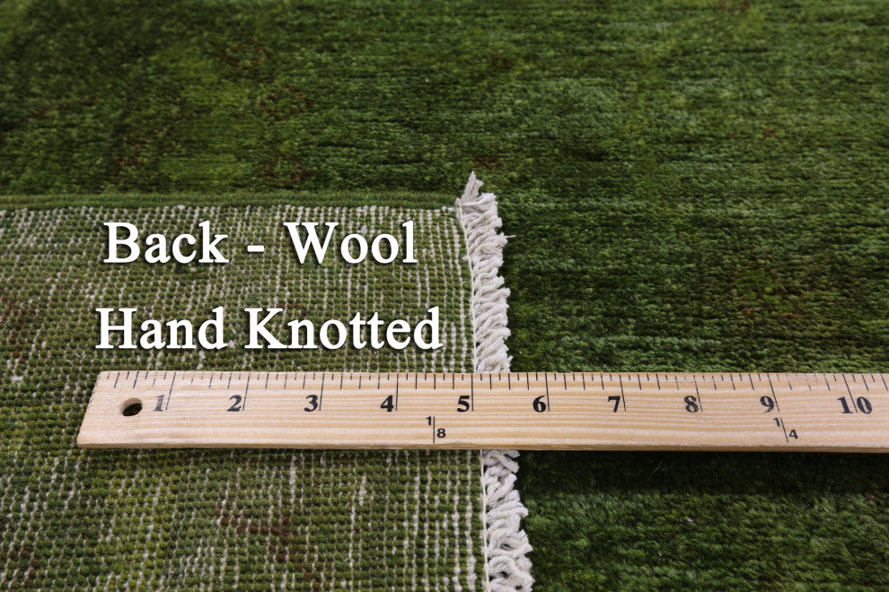 8' 0" X 9' 10" Full Pile Overdyed Handmade Wool Rug - Q12707
