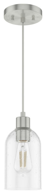 Hunter Lochemeade Brushed Nickel 1-Light Pendant Ceiling Light Fixture