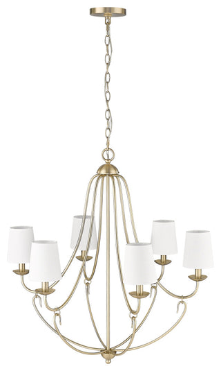 6 Light 28.5 in. Modern Gold Chandelier