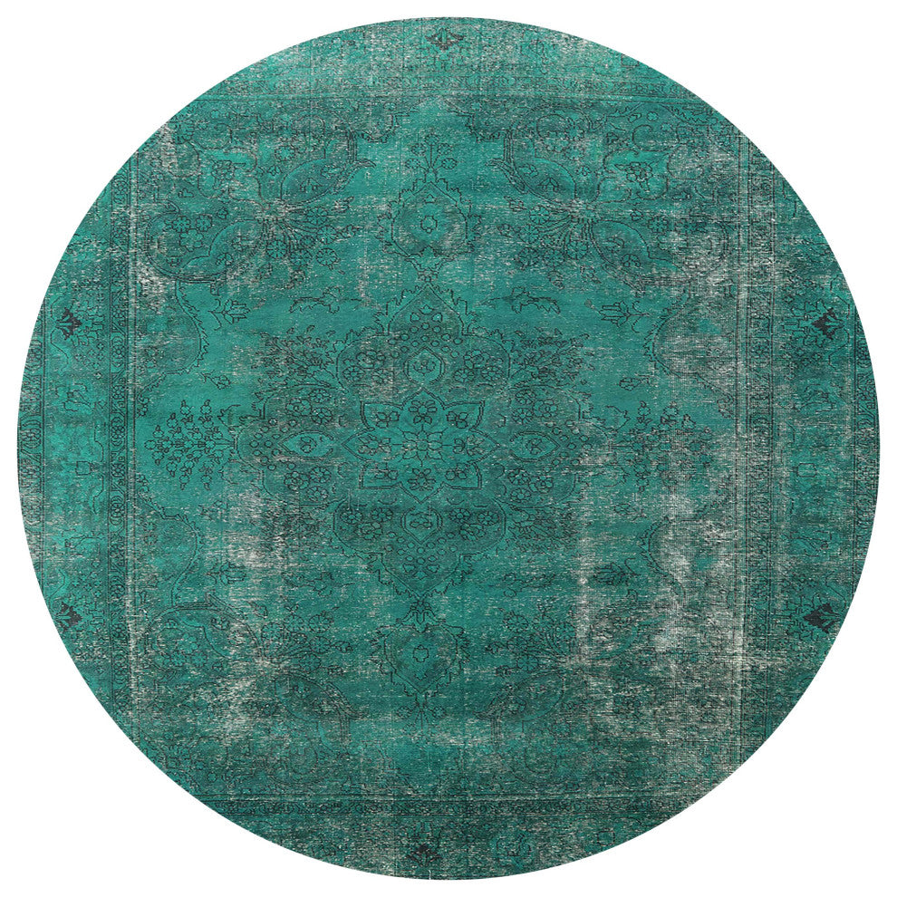 Ahgly Company Indoor Round Mid-Century Modern Area Rugs, 5' Round