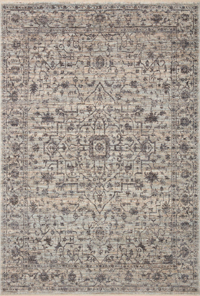 Loloi II Sorrento Mist/Charcoal 2'7"x10' Runner Rug