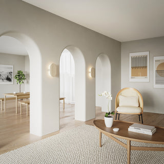 Tempus LED Sconce, White Washed Oak, Color Temperature - 3500k