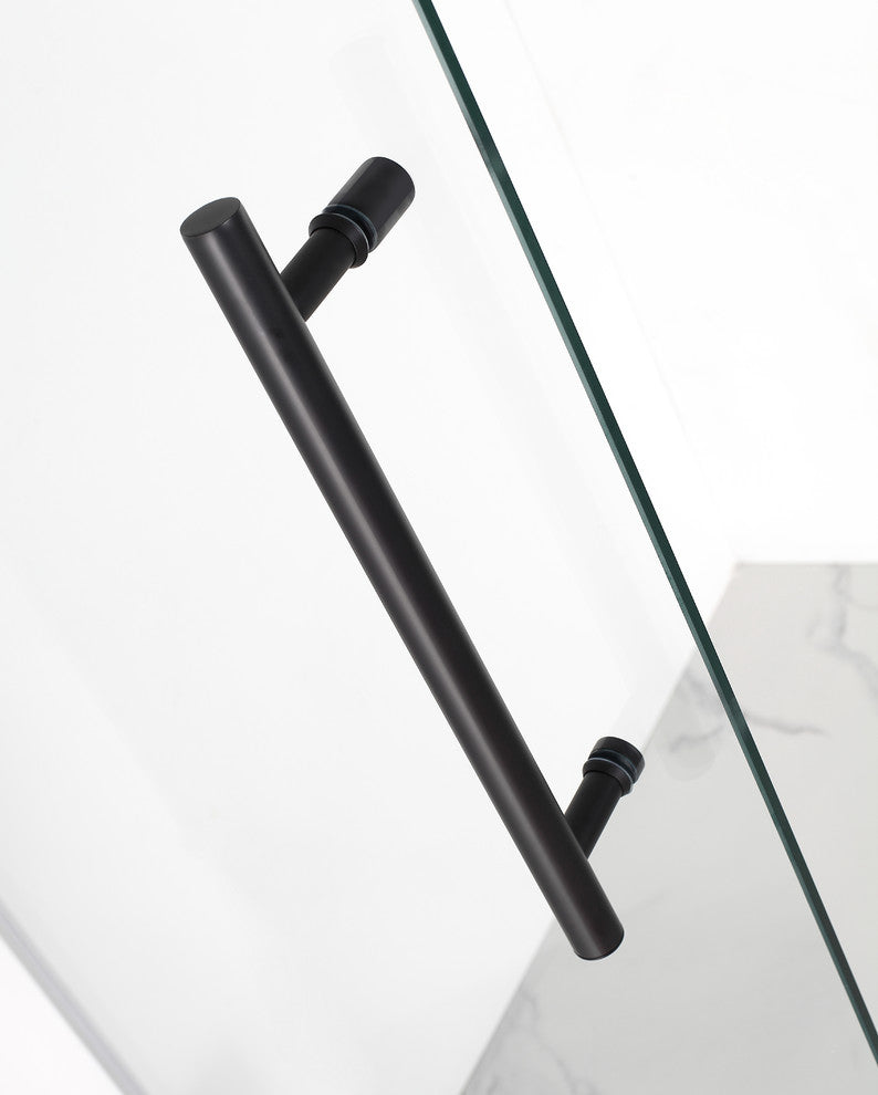 Coraline 44"-48"x76" Frameless Sliding Shower Door, Oil Rubbed Bronze