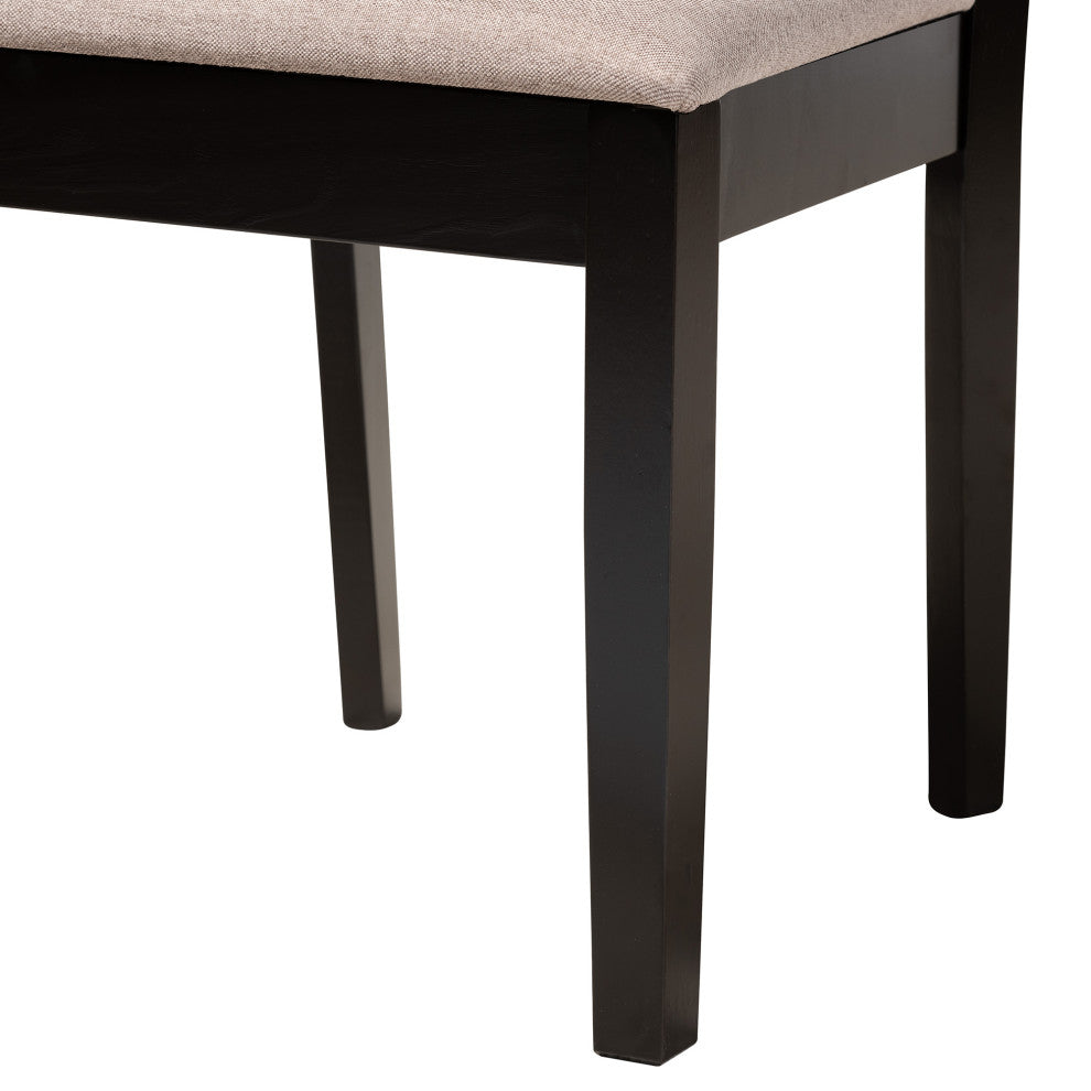 Merit 5-Piece Dining Set, Beige/Dark Brown