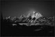 "Full Moon Sets In The Teton Mountain Range"  by Raymond Salani Iii, 37x25"