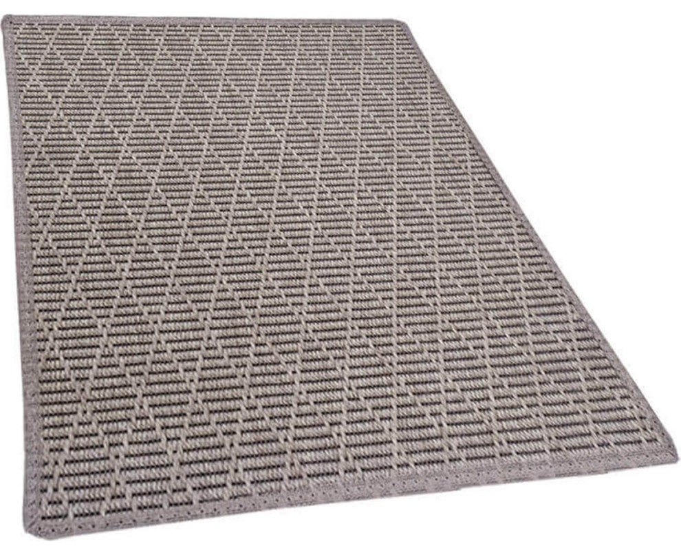 Luxurious Kasbah Diamond Pattern Indoor/Outdoor Rug, Drizzle, 4x10