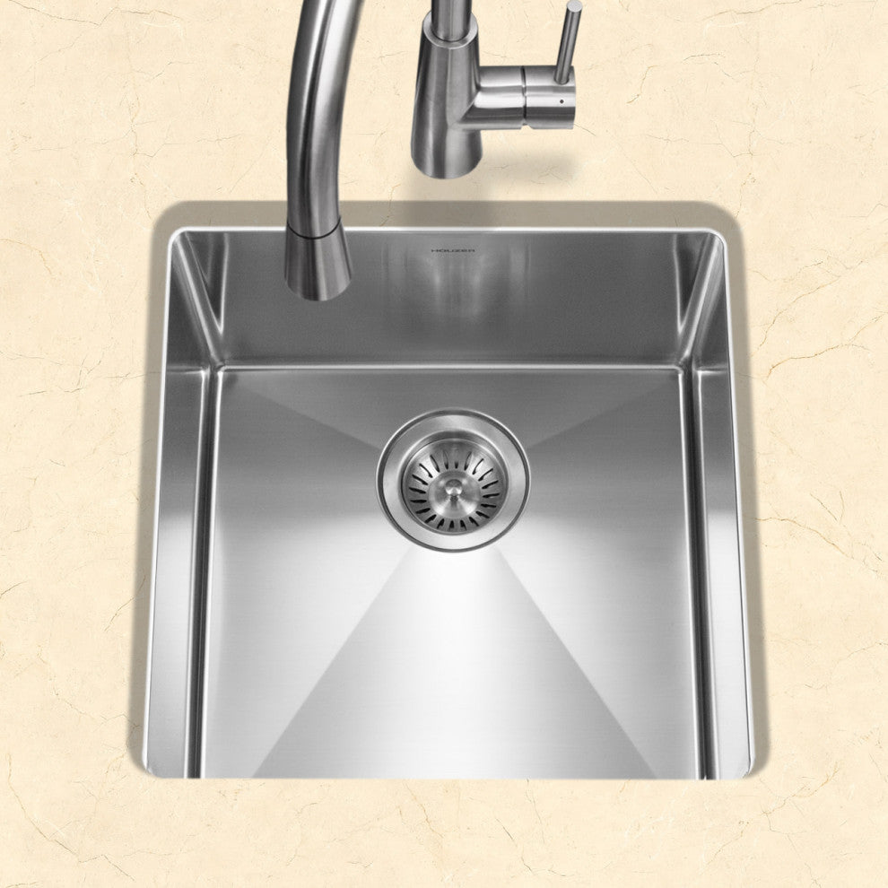Houzer CNR-1700 Savior 17" Undermount Single Basin Stainless - Stainless Steel