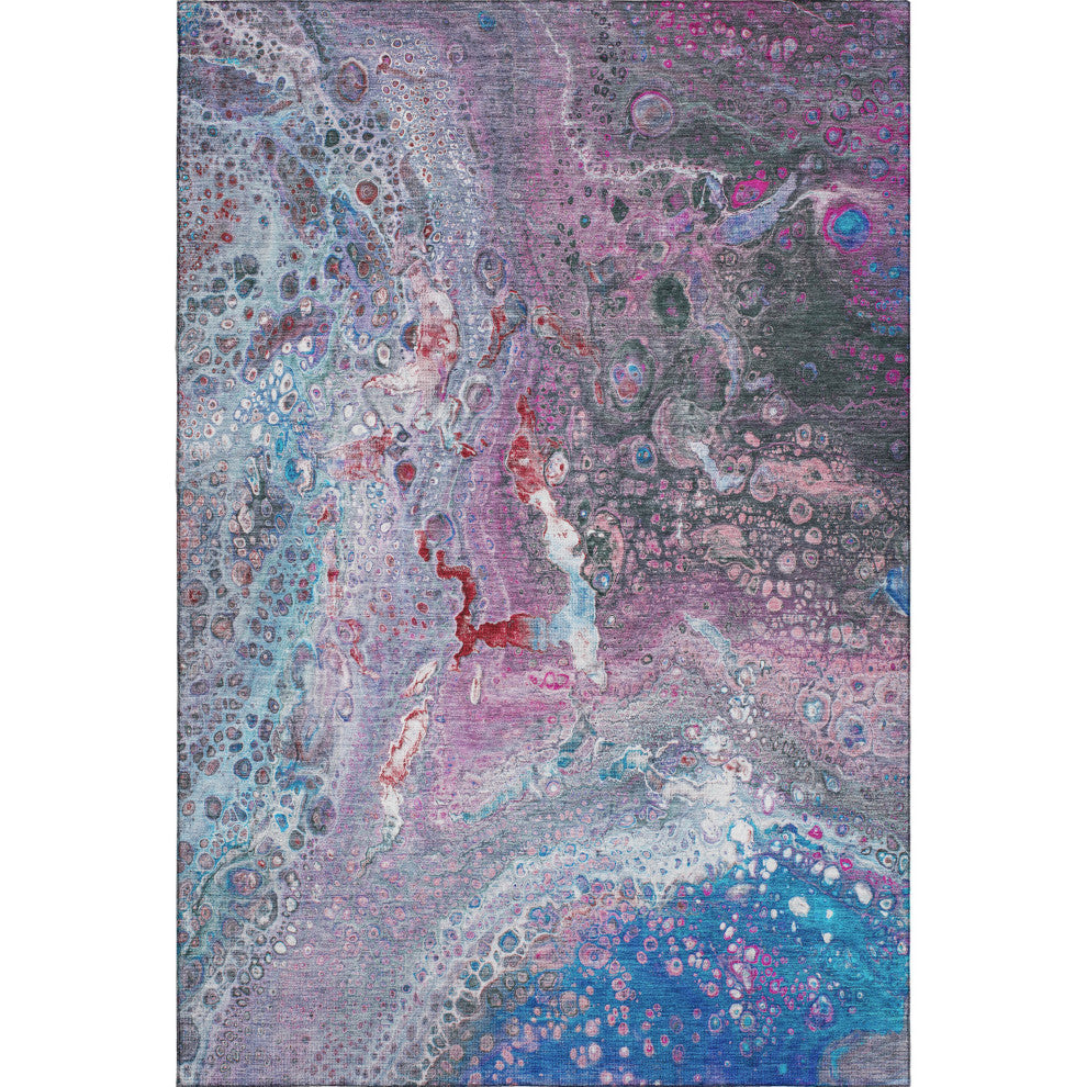 Premium Machine Washable Mayfield AMF588 Blue 3' x 5' Rug