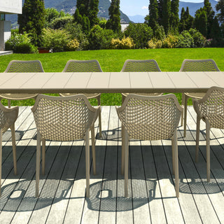 Air XL Extension Dining Set 11-Piece Taupe