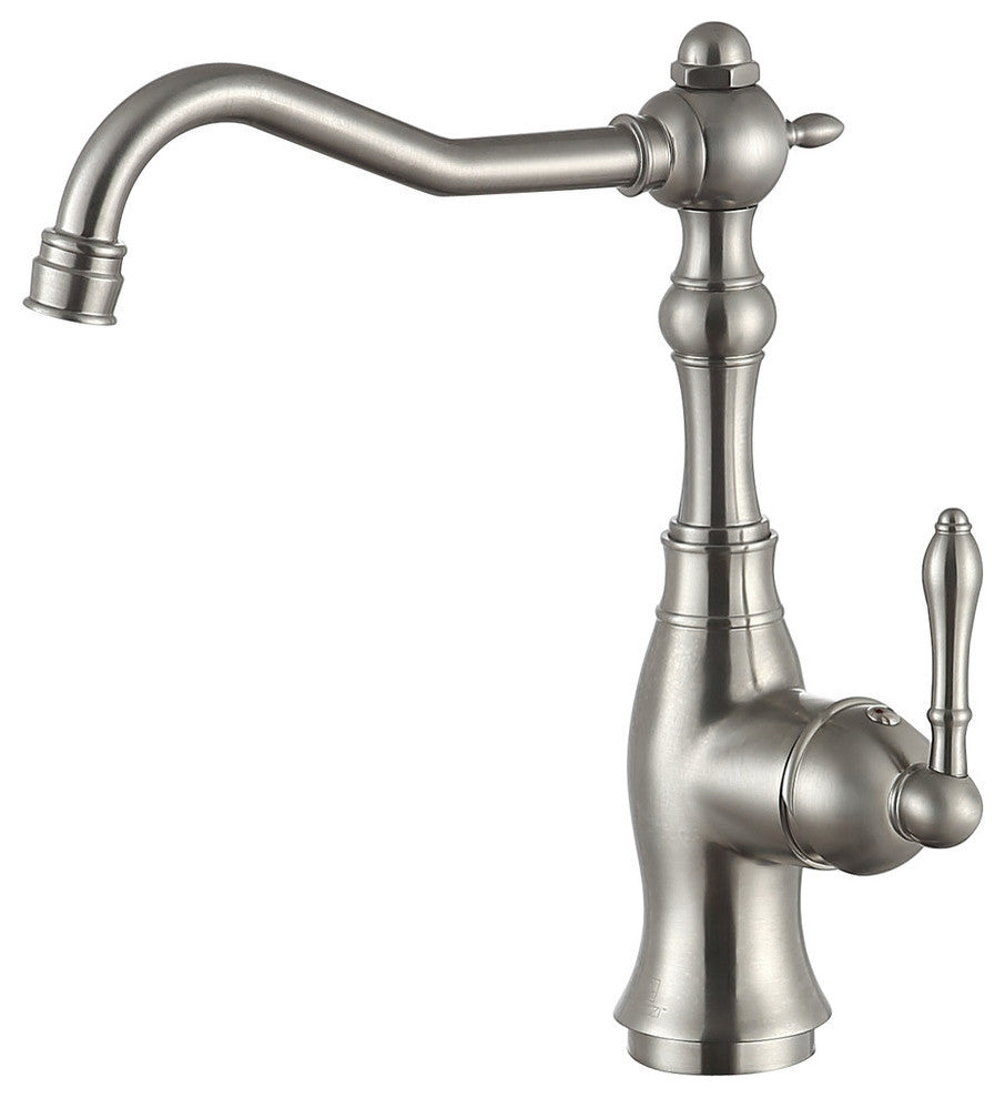 Highland Single Handle Standard Kitchen Faucet, Side Sprayer, Brushed Nickel