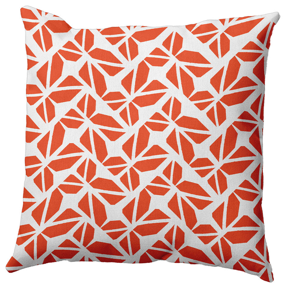 Kaleidoscope Graffiti Accent Pillow, Harvest Orange, 26"x26"