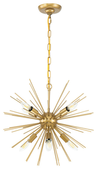 Brass Finish 8-Light Pendant