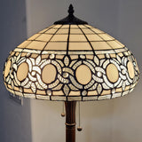 Tiffany Style 2 Light Old Fashioned Floor Lamp, 62" Tall