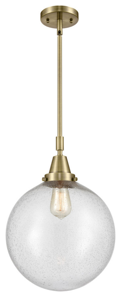 Innovations Lighting 447-1S-AB-G204-12-LED Beacon 1 Light 12" Mini Pendant