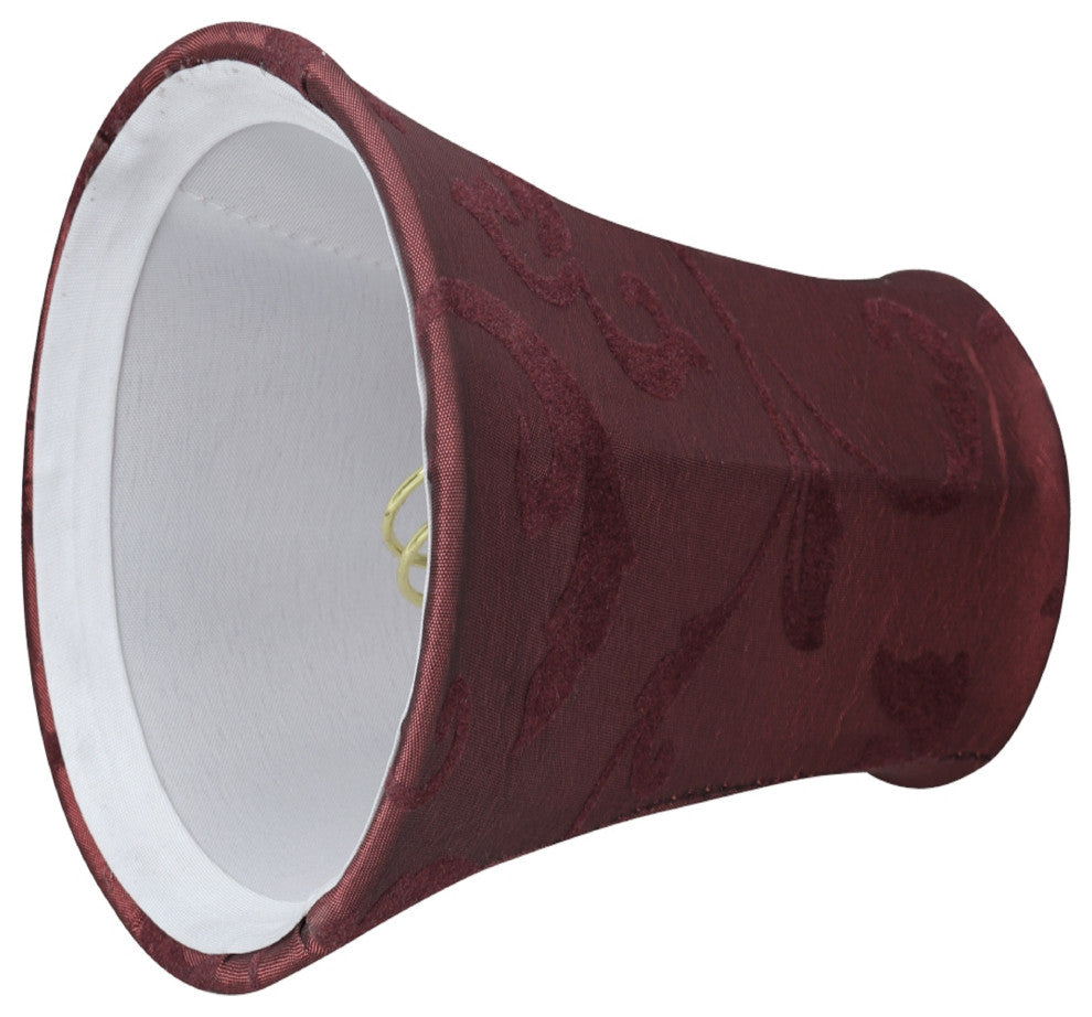 Aspen Creative 30249-5 Bell Chandelier Clip-On Lamp Shade Red 2-1/2"x 4" x 5"