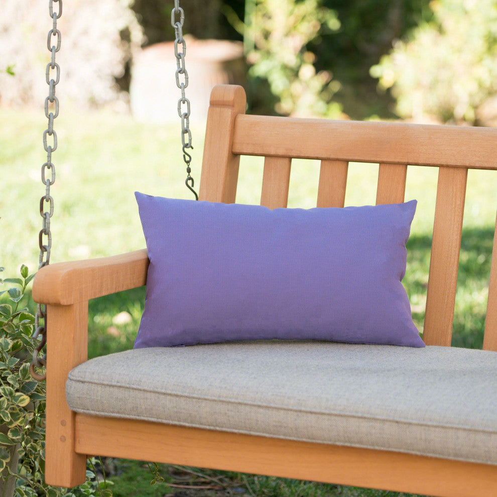 GDF Studio Coronado Outdoor Water Resistant Rectangular Throw Pillow, Purple, Si