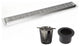 Side Outlet Linear Shower Drain, Serene Drains, 48", Broken Lane