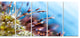 "Abstract Moss Flowers in Summer Spring" Landscape Wall Art, 5 Panels, 60"x28"
