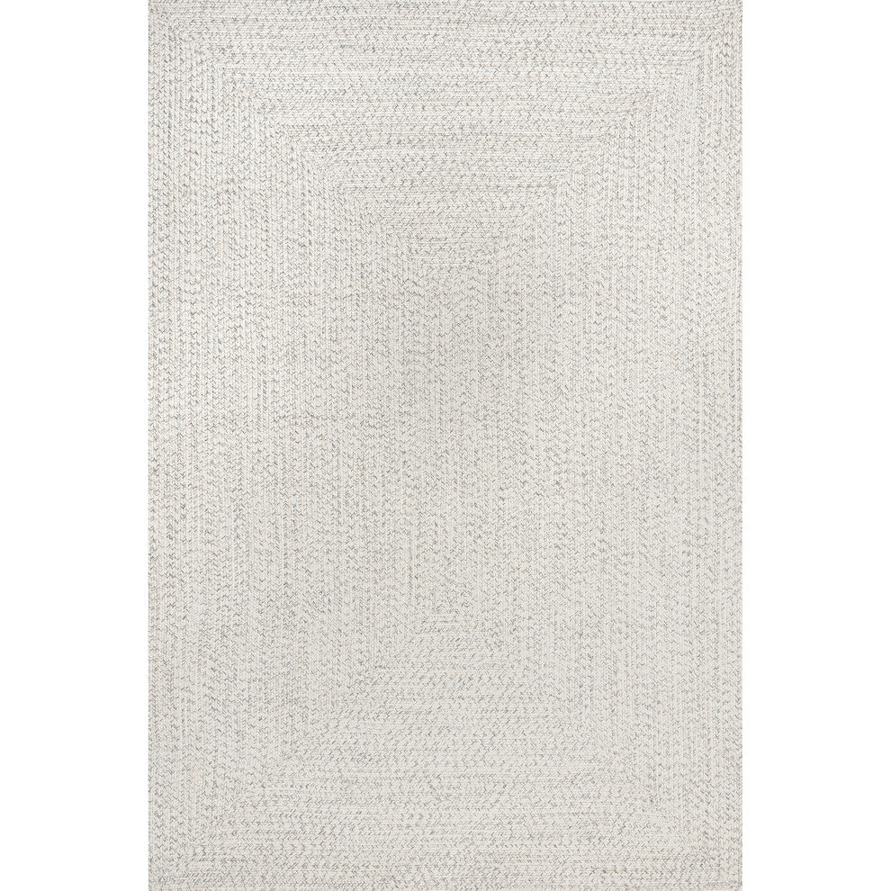 Nuloom Braided Lefebvre Indoor/Outdoor Area Rug, Ivory 7'6"x9'6"