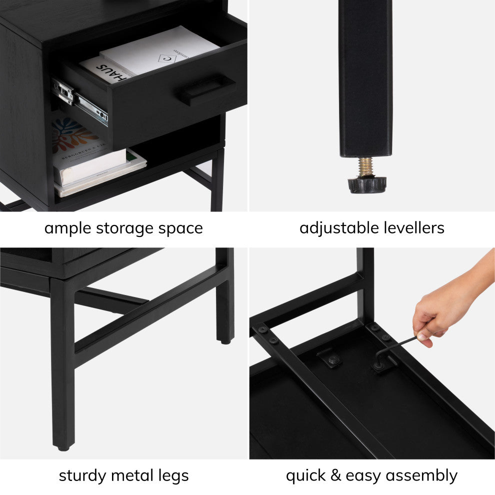 Etna Night Stand, Black