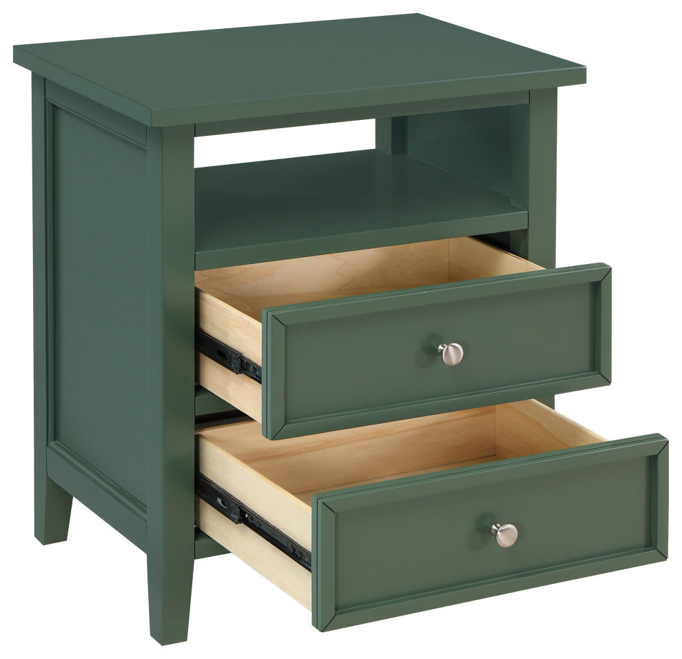 Walker Vintage Green 2 Drawer Nightstand