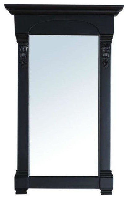 Brookfield 26" Mirror, Antique Black, Country Oak