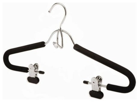Foam Padded Metal Suit Hanger, Black, Set of 10