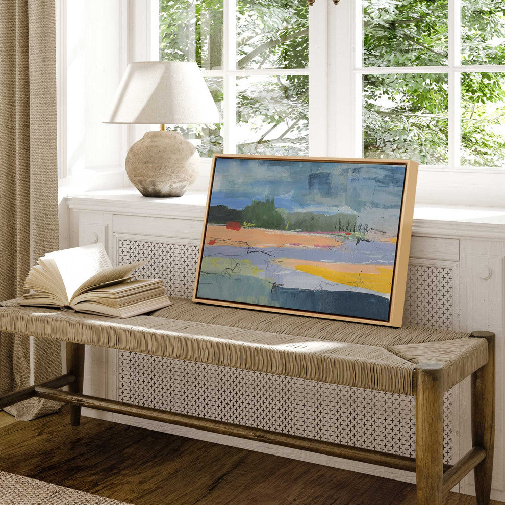 "Evening Radiance" - Abstract Interpretation of Dusk Canvas Art