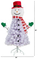 4'' Snowman Artificial Christmas Tree With 234 Bendable Branches