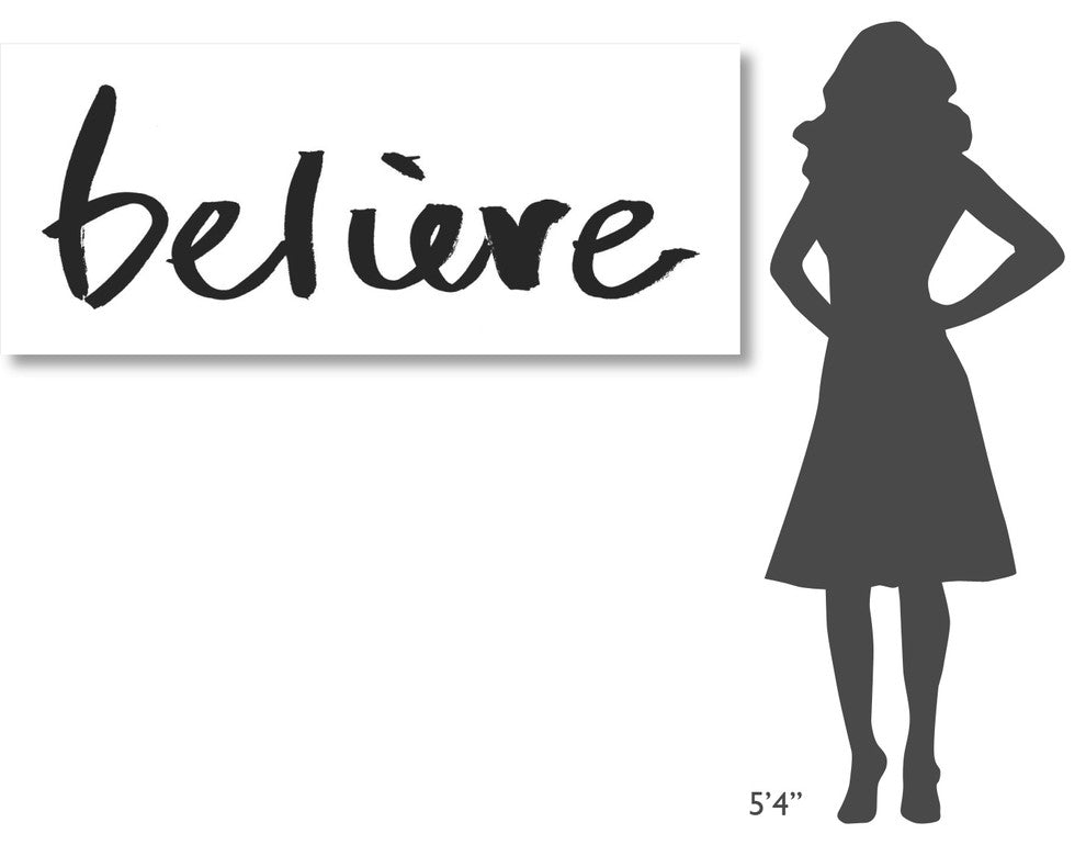 "Believe Panel BW" Digital Paper Print by Sue Schlabach, 62"x26"
