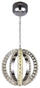Orb Stainless Steel Frame LED Light With Clear Crystal Detailing