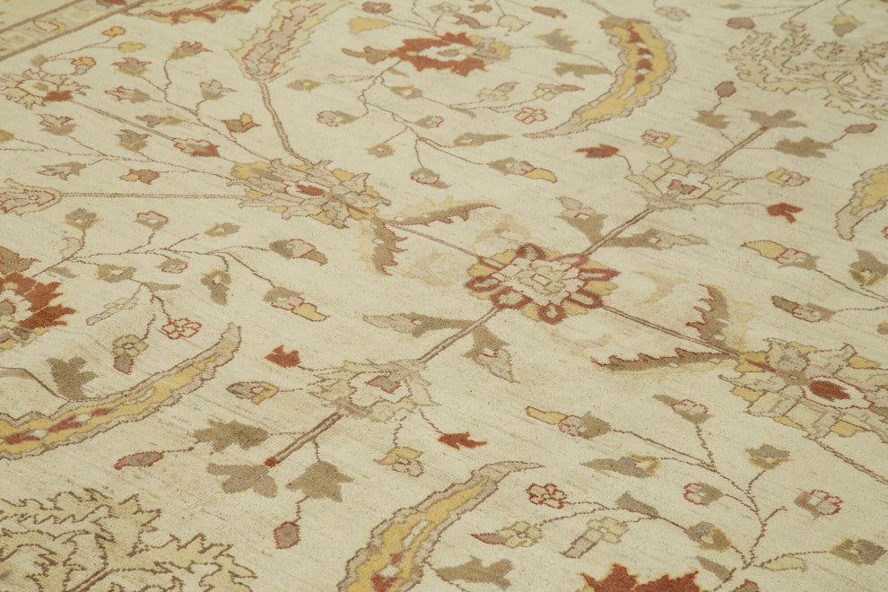 Rug N Carpet - Hand-Knotted Oriental 10' 0" x 14' 6" Low Pile Large Oushak Rug