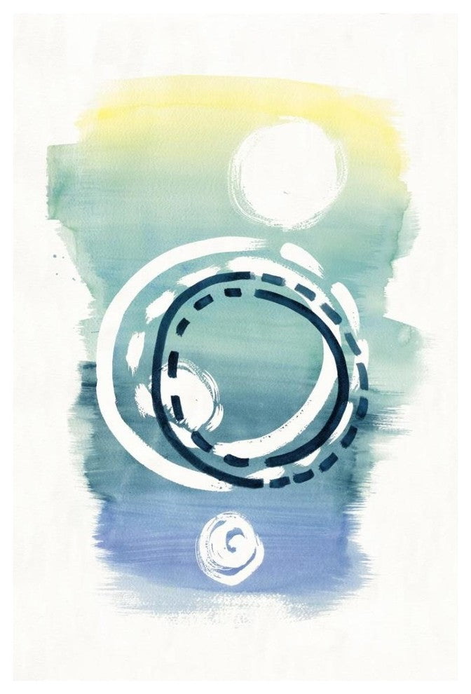 "Offset Shapes Circle" Digital Paper Print by Elyse DeNeige, 22"x32"