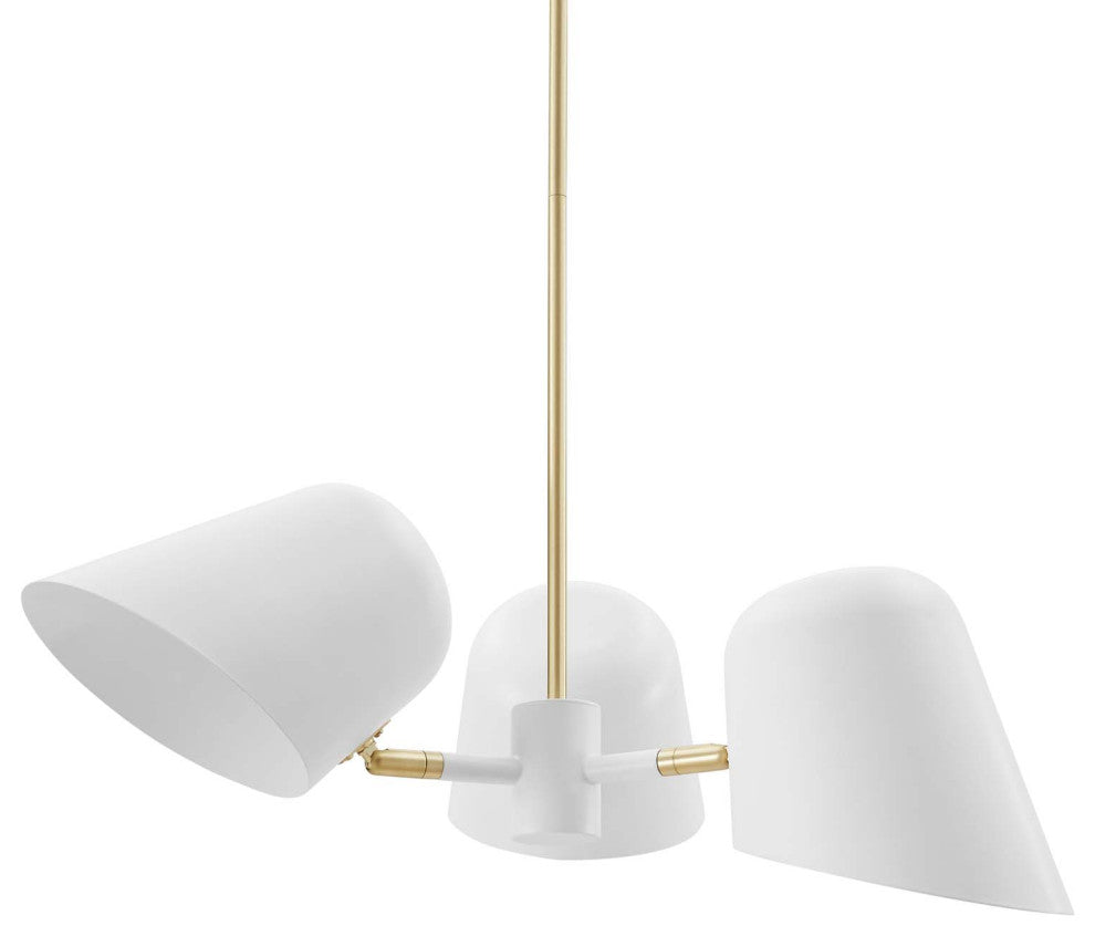 Pendant Ceiling Light Fixture, White, Metal, Modern Cafe Bistro Hospitality